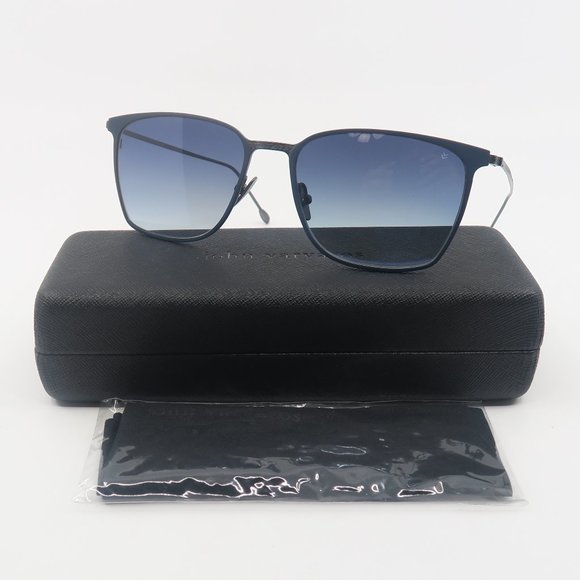 John Varvatos V524 Navy Blue/Blue New Sunglasses with case - Picture 1 of 8